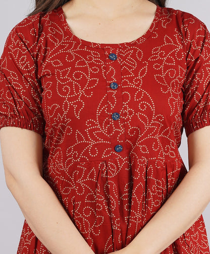 Design 25 Ganpati Cotton Anarkali Kurtis