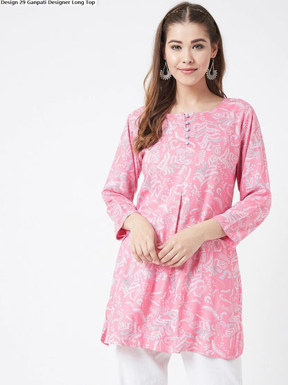 Design 29 Ganpati Rayon Designer Long Top