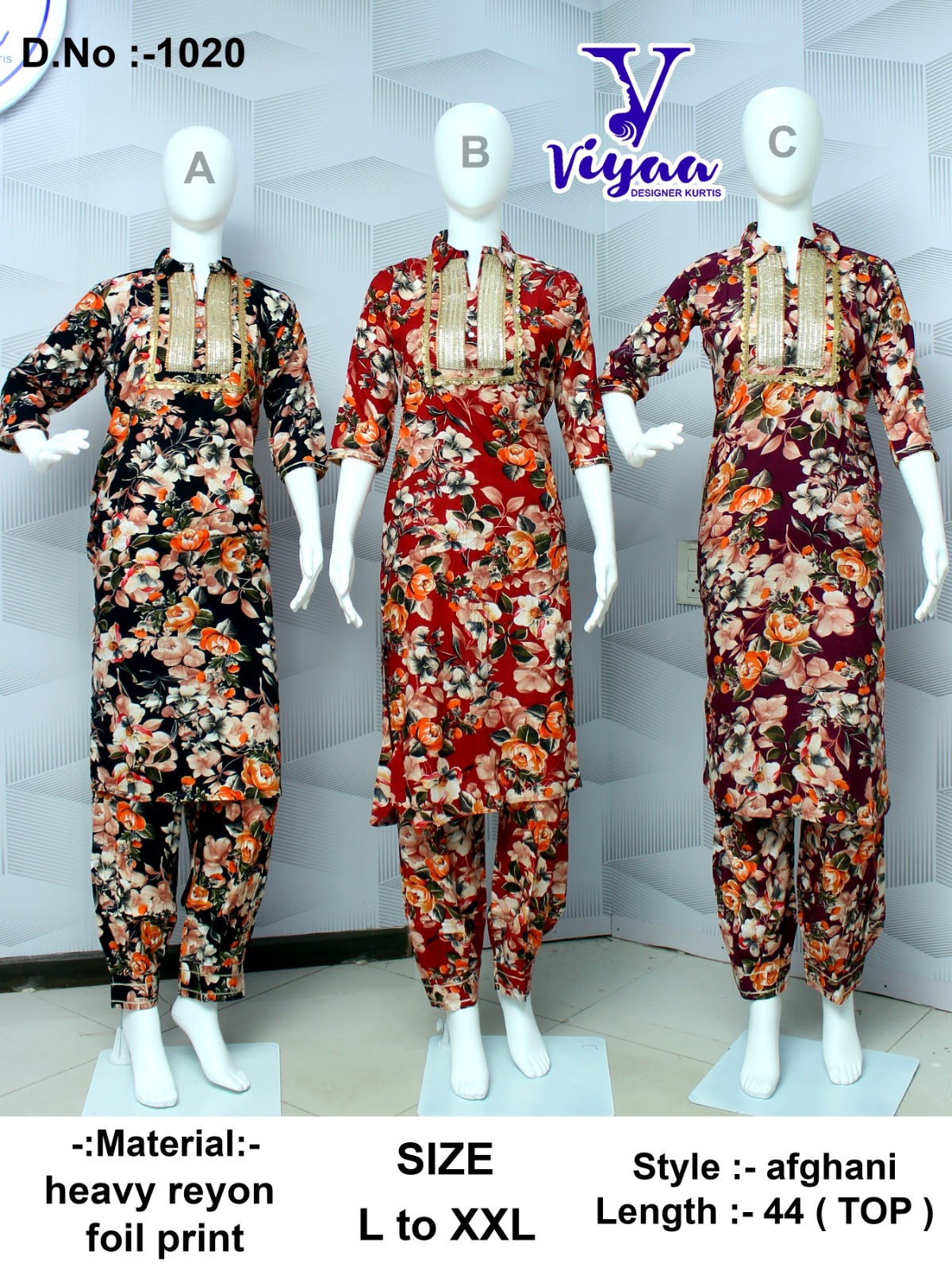 Design 2 Afghani Viyaa Rayon Co Ord Set