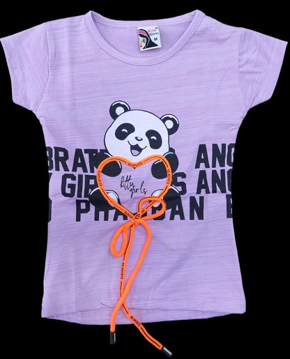 Design 3 Kitty Slub Girls Tshirt