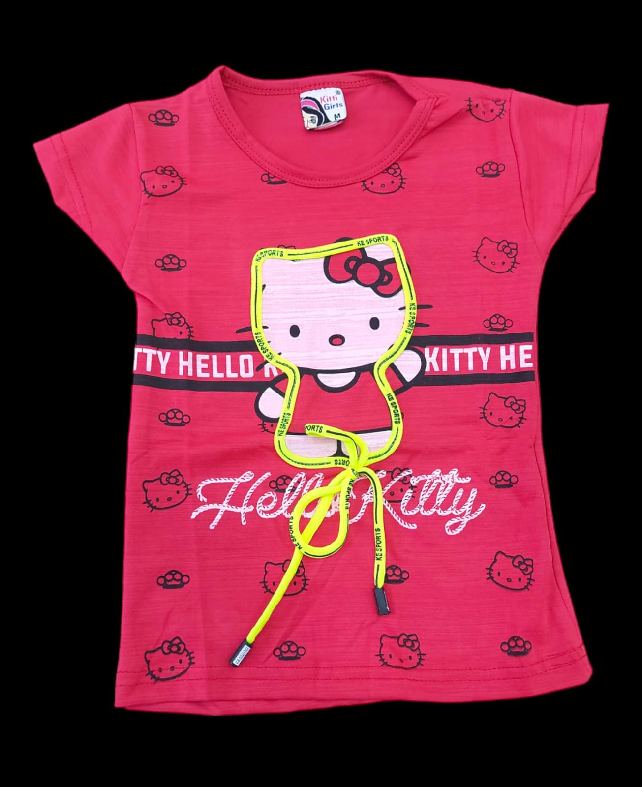 Design 3 Kitty Slub Girls Tshirt
