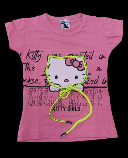 Design 3 Kitty Slub Girls Tshirt
