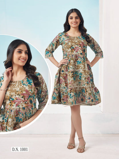 Design 5 Riya Viscose Designer Long Top