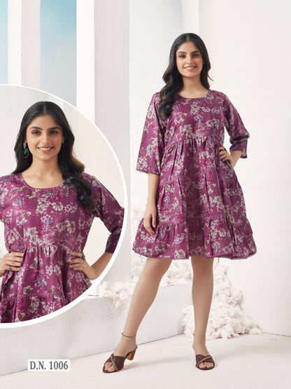 Design 5 Riya Viscose Designer Long Top