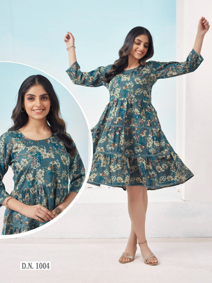 Design 5 Riya Viscose Designer Long Top