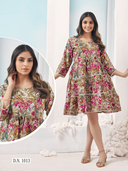 Design 5 Riya Viscose Designer Long Top