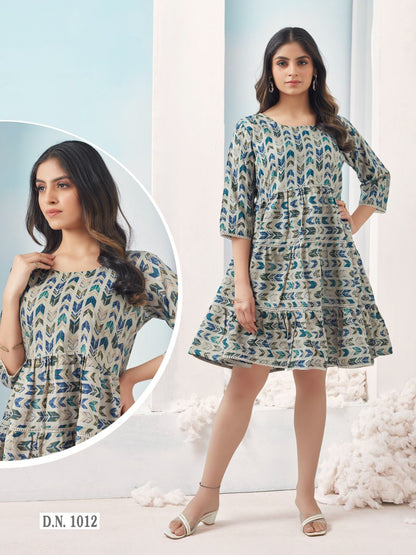 Design 5 Riya Viscose Designer Long Top