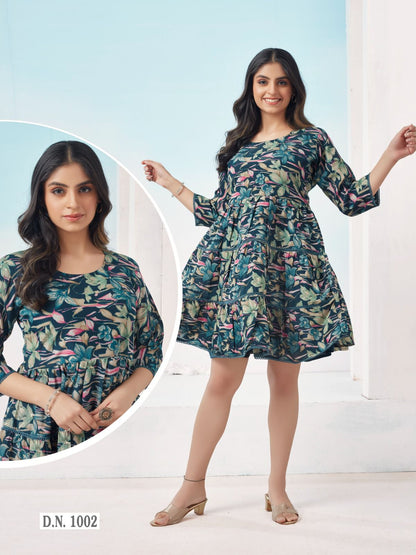 Design 5 Riya Viscose Designer Long Top