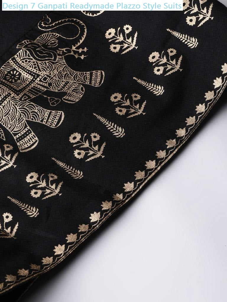Design 7 Ganpati Cotton Readymade Plazzo Style Suits