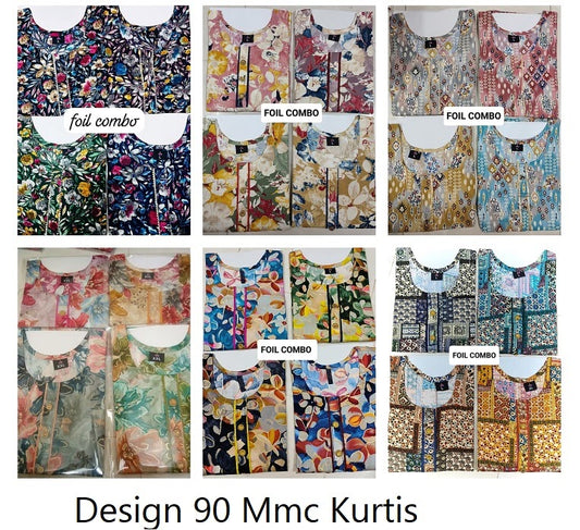 Design 90 Mmc Foil Kurtis
