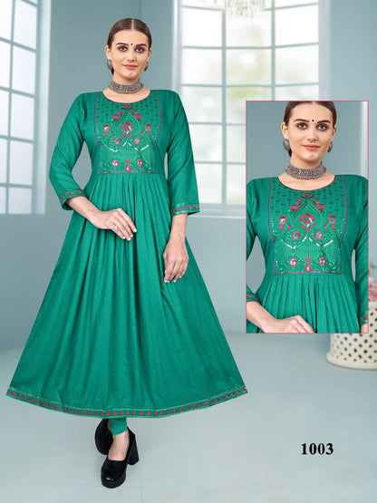 Dew Drops Vol 1 Kavinay Rayon Anarkali Kurtis
