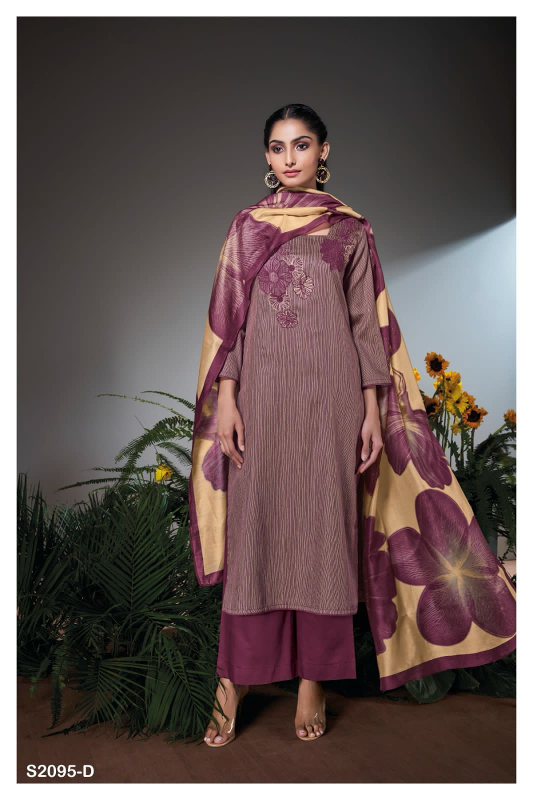 Dewashie 2095 Ganga Cotton Silk Plazzo Style Suits