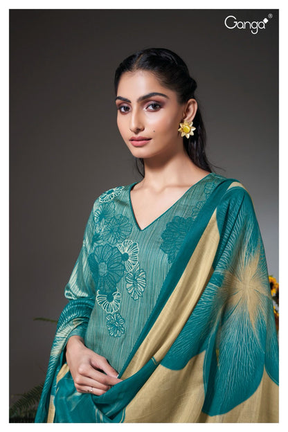 Dewashie 2095 Ganga Cotton Silk Plazzo Style Suits