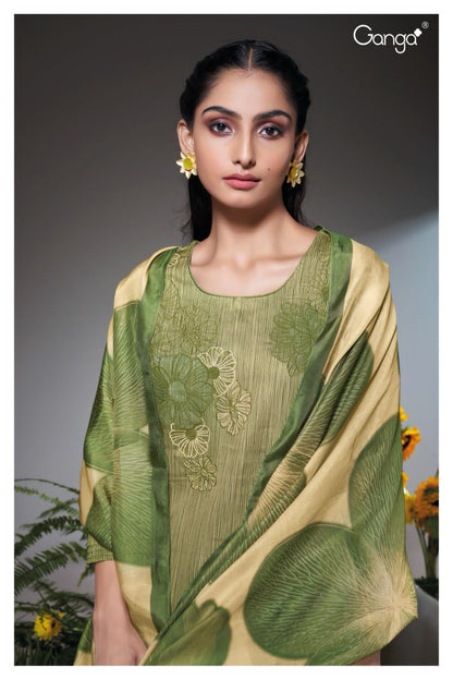 Dewashie 2095 Ganga Cotton Silk Plazzo Style Suits