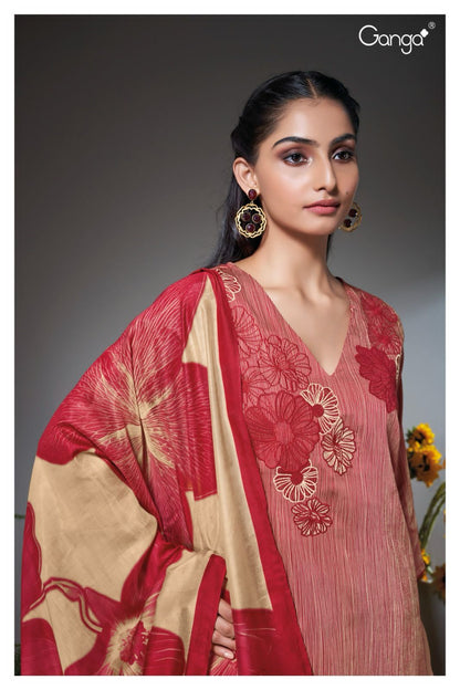 Dewashie 2095 Ganga Cotton Silk Plazzo Style Suits