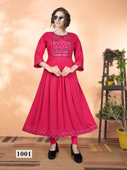 Dewdrop Vol 2 Kavinay Rayon Anarkali Kurtis