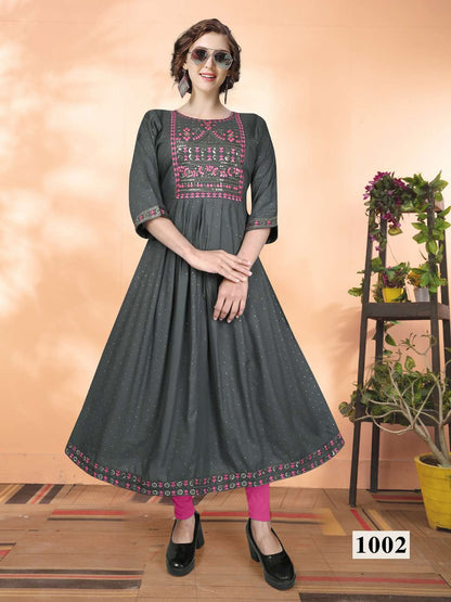 Dewdrop Vol 2 Kavinay Rayon Anarkali Kurtis