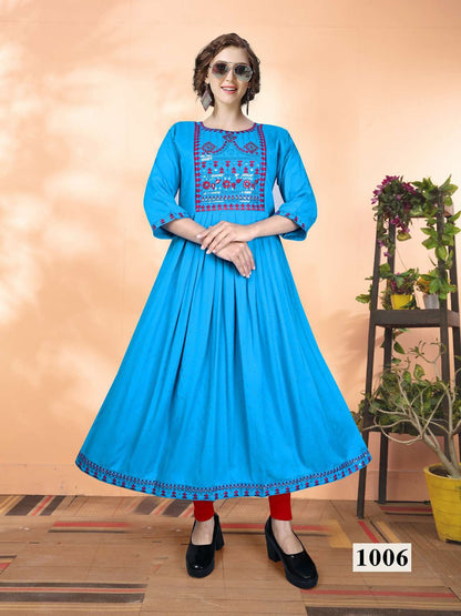 Dewdrop Vol 2 Kavinay Rayon Anarkali Kurtis