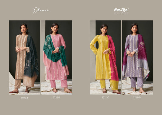 Dhaani Omtex Silk Pant Style Suits