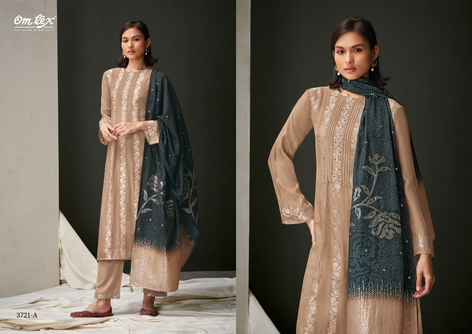 Dhaani Omtex Silk Pant Style Suits