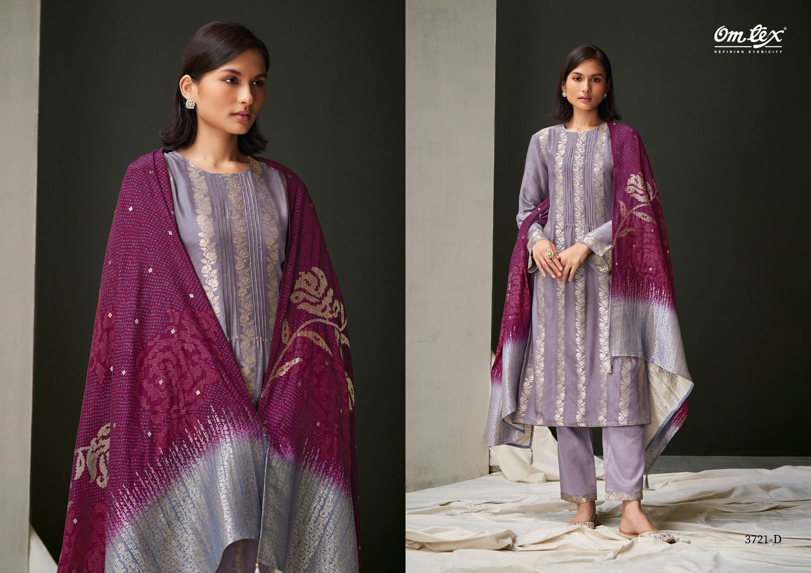 Dhaani Omtex Silk Pant Style Suits