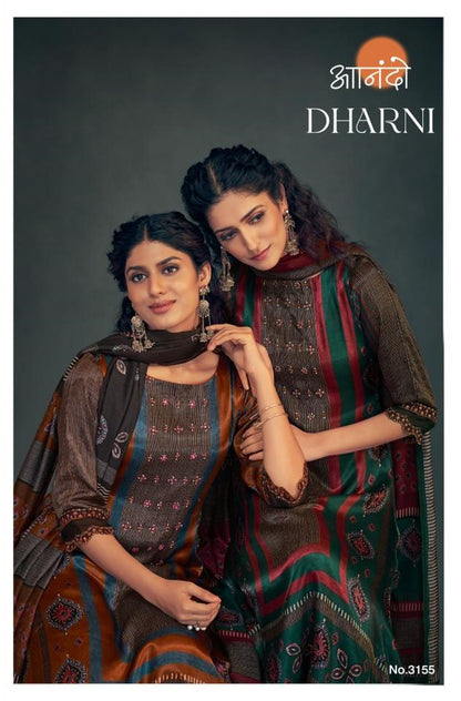 Dharni 3155 Anando Gaji Silk Pant Style Suits