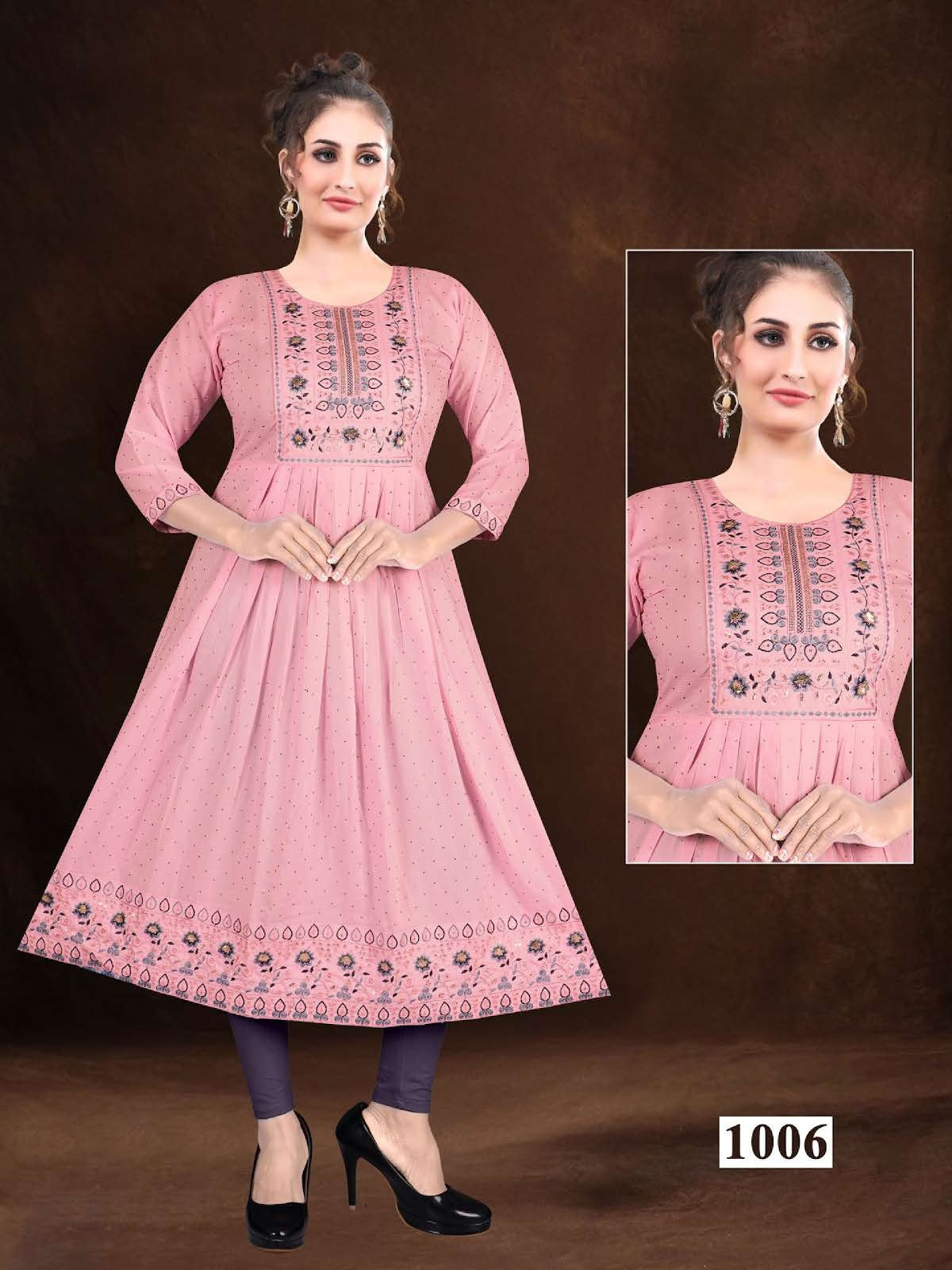 Dhriti Vol 2 Kavinay Rayon Anarkali Kurtis Kavya Style Plus
