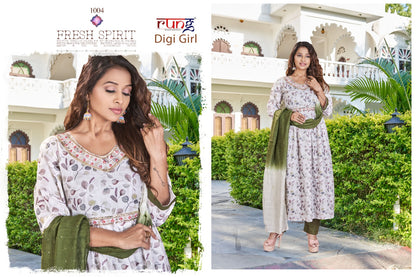 Digi Girl Rung Rayon Readymade Pant Style Suits