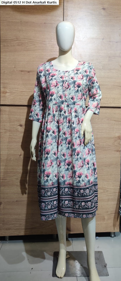 Digital 0512 H Dot Anarkali Kurtis