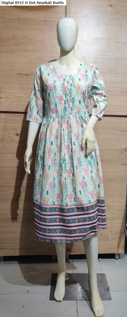 Digital 0512 H Dot Anarkali Kurtis