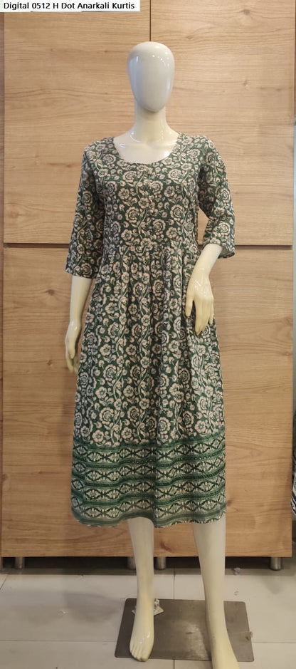 Digital 0512 H Dot Anarkali Kurtis