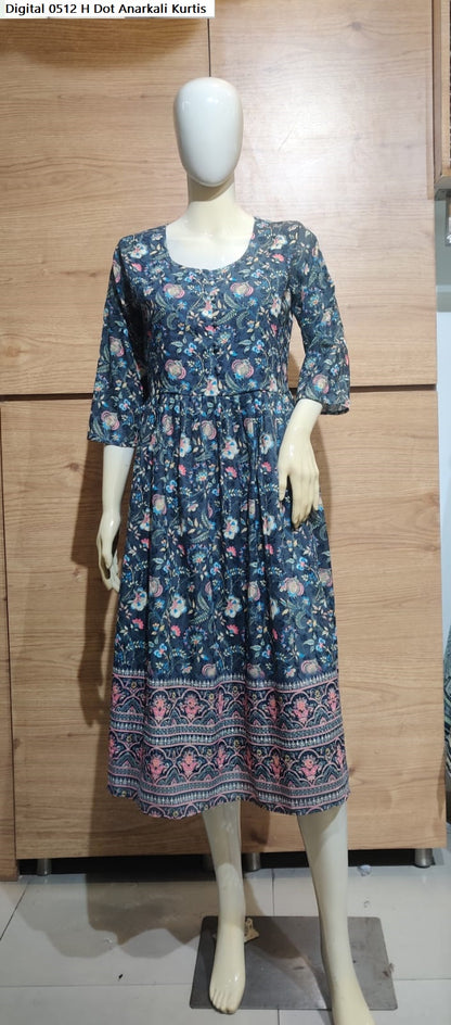 Digital 0512 H Dot Anarkali Kurtis