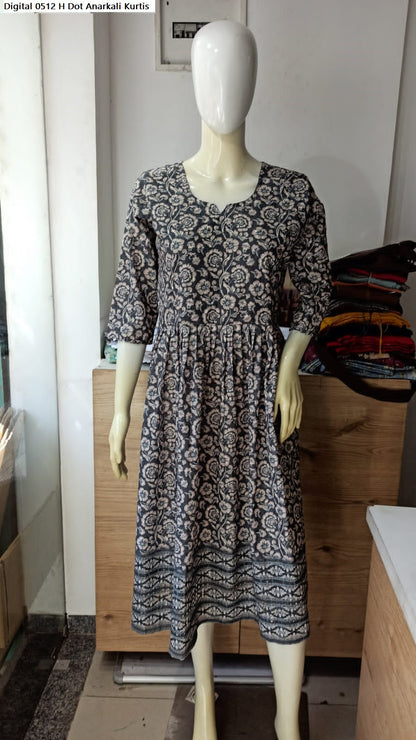 Digital 0512 H Dot Anarkali Kurtis