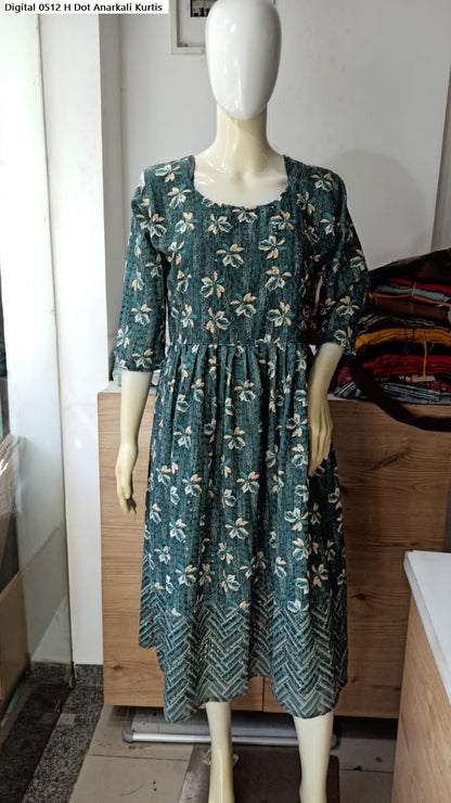 Digital 0512 H Dot Anarkali Kurtis