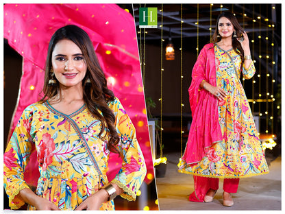 Digital Print 01 H Dot Readymade Pant Style Suits