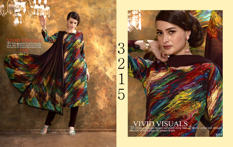 Digital Series-3200 Vaishali Fashions Crape Pant Style Suits