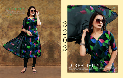 Digital Series-3200 Vaishali Fashions Crape Pant Style Suits