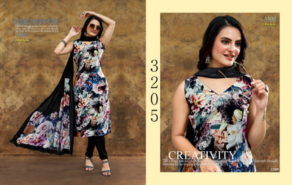 Digital Series-3200 Vaishali Fashions Crape Pant Style Suits