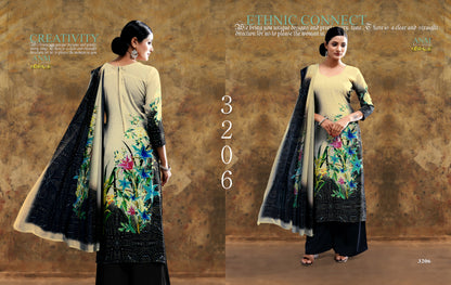 Digital Series-3200 Vaishali Fashions Crape Pant Style Suits