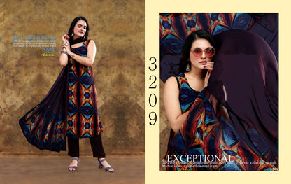 Digital Series-3200 Vaishali Fashions Crape Pant Style Suits