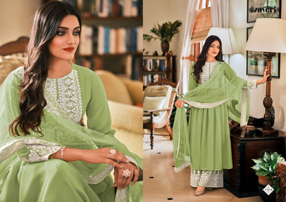 Dil -Noor Zaveri Georgette Readymade Plazzo Style Suits