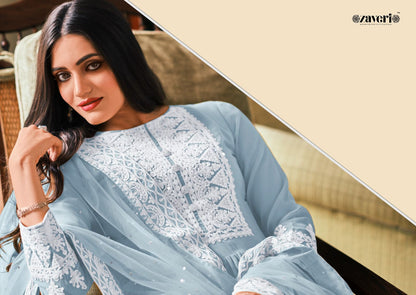 Dil -Noor Zaveri Georgette Readymade Plazzo Style Suits