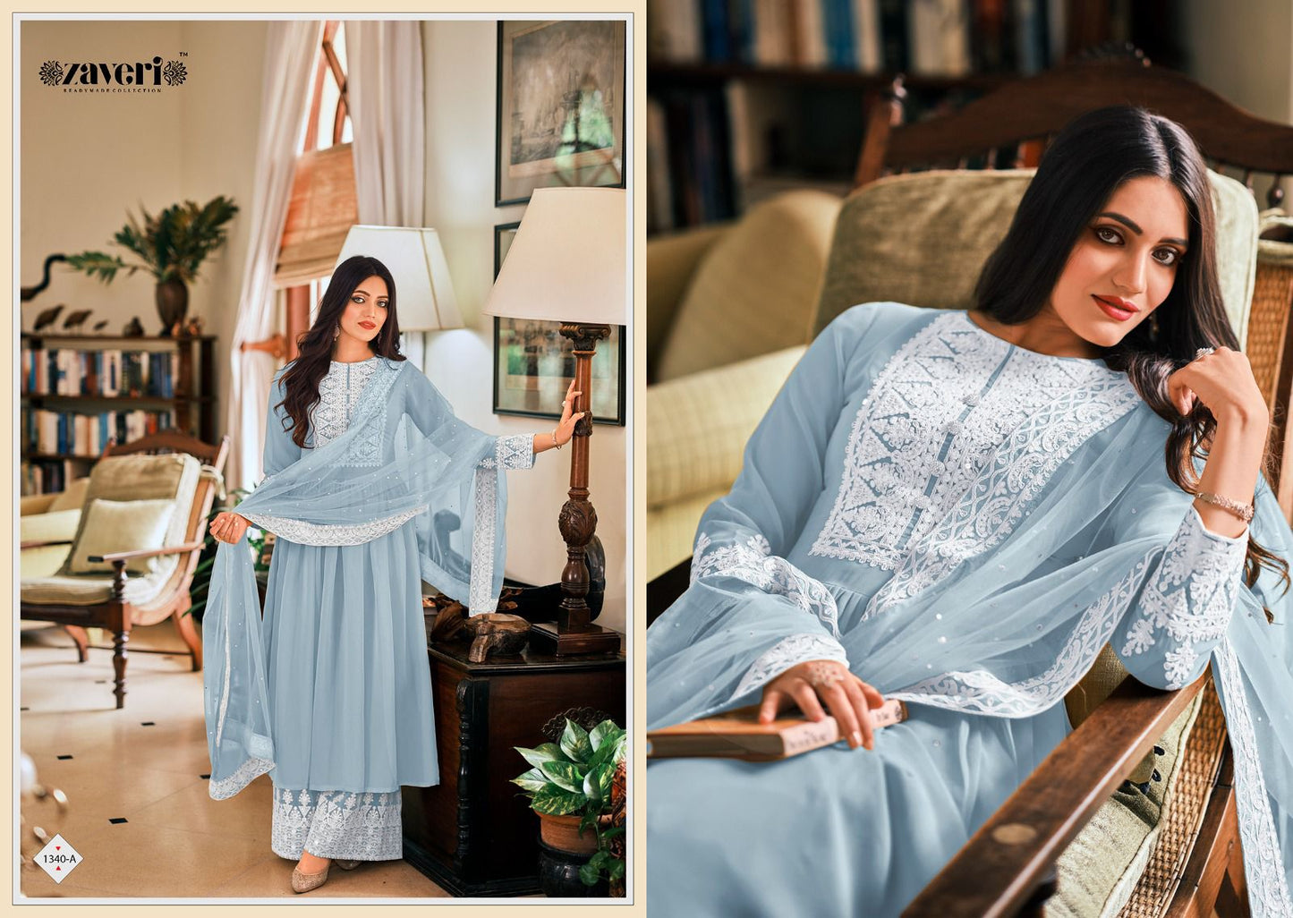 Dil -Noor Zaveri Georgette Readymade Plazzo Style Suits