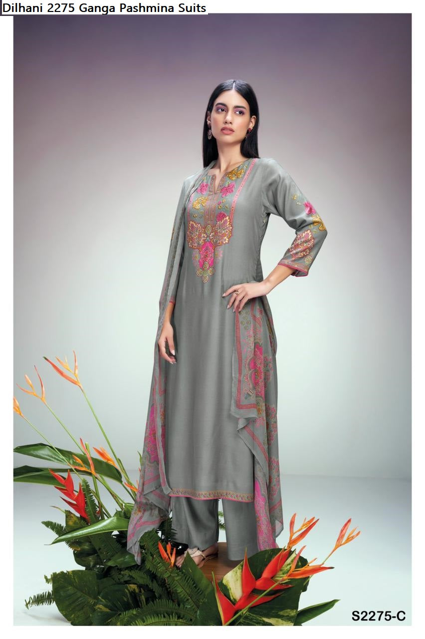 Dilhani 2275 Ganga Wool Pashmina Suits