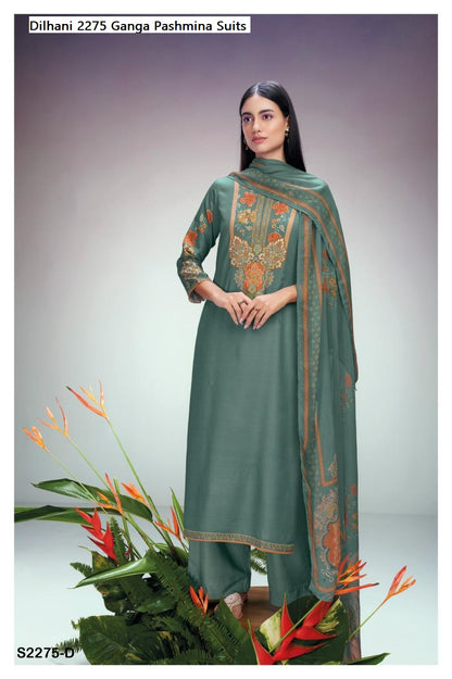 Dilhani 2275 Ganga Wool Pashmina Suits