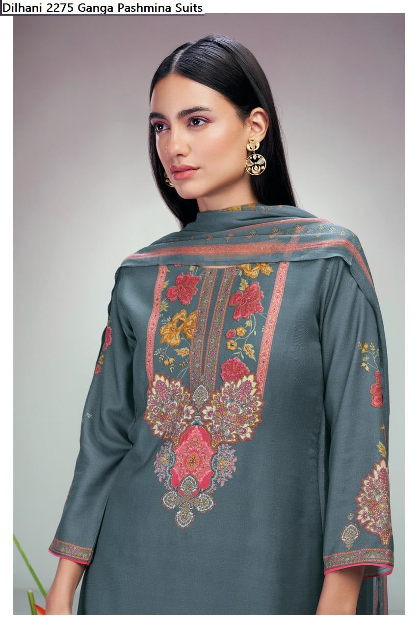 Dilhani 2275 Ganga Wool Pashmina Suits