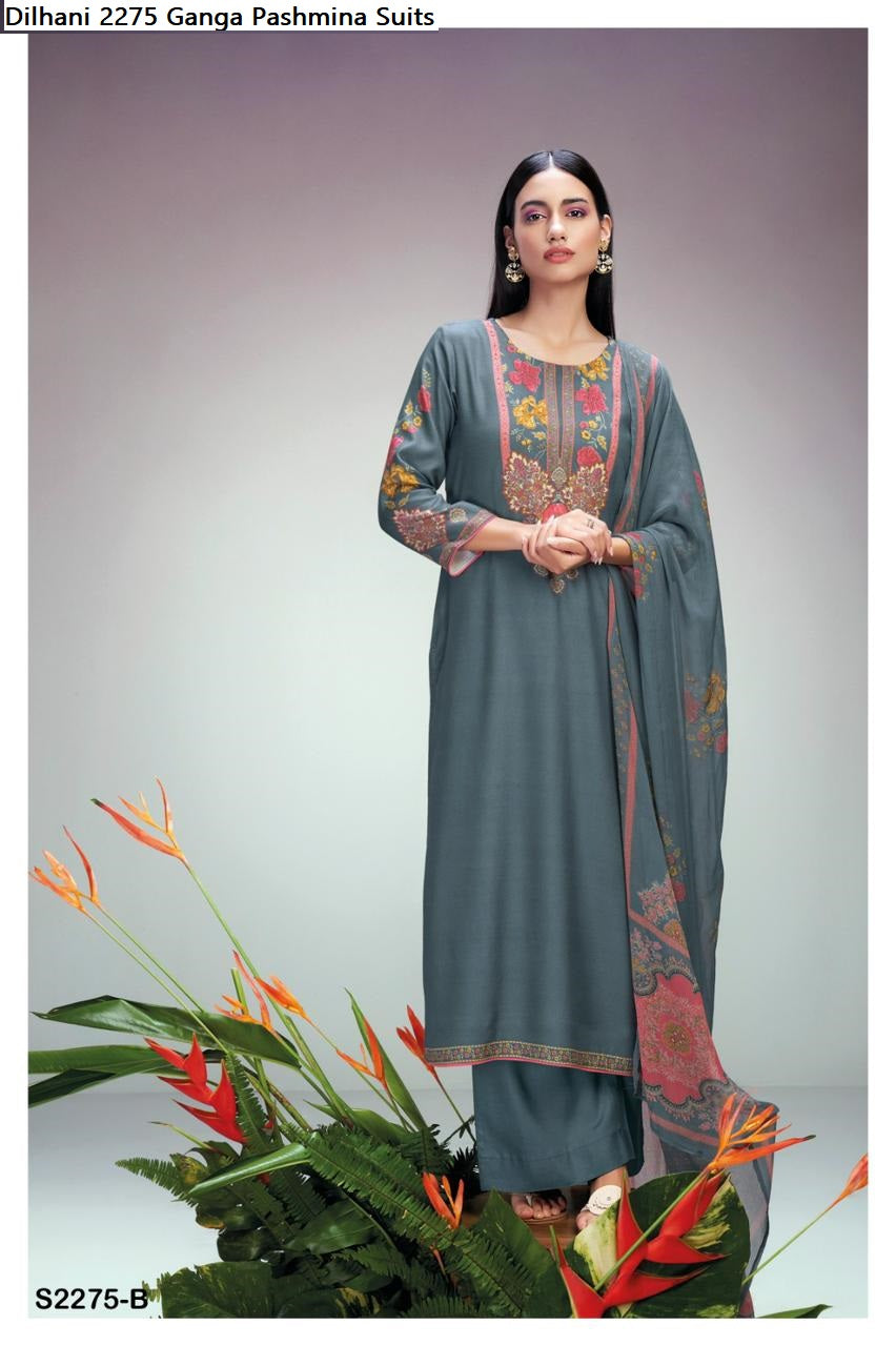 Dilhani 2275 Ganga Wool Pashmina Suits