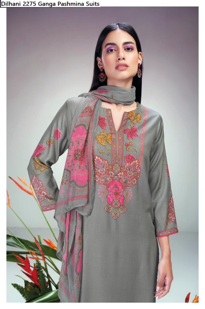 Dilhani 2275 Ganga Wool Pashmina Suits