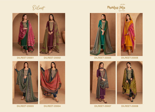Dilreet Mumtaz Arts Jaam Satin Pant Style Suits
