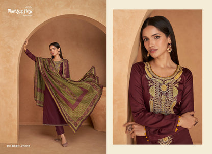 Dilreet Mumtaz Arts Jaam Satin Pant Style Suits